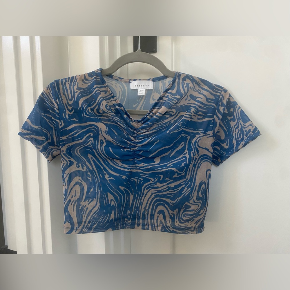 Blue TopShop mesh baby T-shirt